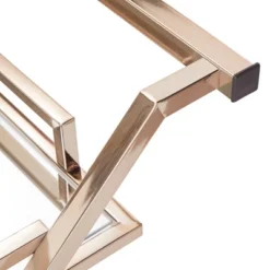 Rosanne Champagne Bar Cart Gold - Inspire Q -Baxton Home Shop GUEST d90de725 b334 441b 971f 038e829a860c