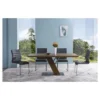 Set Of 2 Fusion Contemporary Side Dining Chair Gray And Stainless Steel - Armen Living