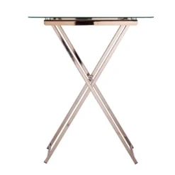 Milton Folding Tray Table Champagne - Aiden Lane -Baxton Home Shop GUEST d9d18325 3692 4a4f 8446 444b07574e82