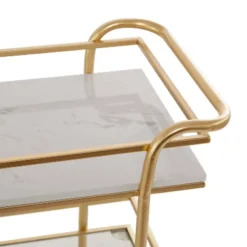Glam Marble Bar Cart Gold - Olivia & May -Baxton Home Shop GUEST d9d4b2c6 b6b6 4bd4 bee7 b5314d333b49