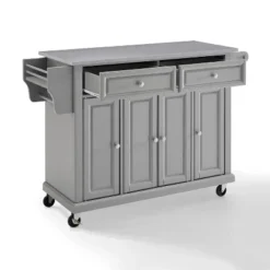 Stainless Steel Top Kitchen Cart/Island Vintage Gray - Crosley 12 Stainless Steel Top Kitchen Cart/Island Vintage Gray - Crosley -Baxton Home Shop GUEST da59ca5d 15fe 47a5 824c 5507742d48f0