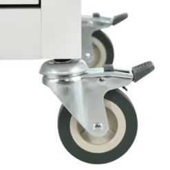 54.3 Inch Width Kitchen Island Cart With Solid Wood Top, 4 Door Cabinet, Two Drawers, Spice Rack And Locking Wheels-ModernLuxe -Baxton Home Shop GUEST daad5d80 6839 4f3a 94fb 1dc4b6ecfda4