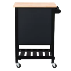 Sage Wood Kitchen Cart Black - CorLiving -Baxton Home Shop GUEST dab07784 2eeb 41e1 96ba 3d23a16cf83b