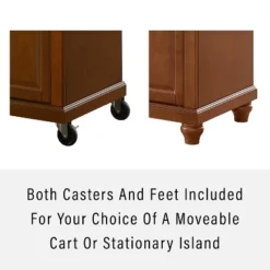 Cambridge Granite Top Portable Kitchen Island/Cart Cherry/Black - Crosley -Baxton Home Shop GUEST db831baf 847f 4bbd ab9f c62fa6352adb