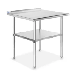 GRIDMANN Stainless Steel Tables With Backsplash And Undershelf, NSF Commercial Kitchen Work & Prep Tables For Restaurant And Home -Baxton Home Shop GUEST dc45e1ce 3555 4c46 855d 035dd29057b1
