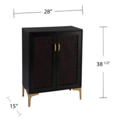 Fhamtes Two Door Bar Cabinet Black/Gold - Aiden Lane -Baxton Home Shop GUEST dce160af b0e4 4c9f aa10 a98d75c61d02