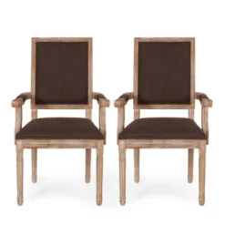 Set Of 2 Maria French Country Wood Upholstered Dining Chairs - Christopher Knight Home -Baxton Home Shop GUEST dd00e705 8ca6 4817 8f32 1d76e8f250d3