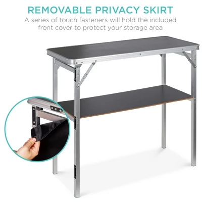 Best Choice Products Portable Pop-Up Bar Table For Indoor/Outdoor, Party, Picnic W/ Carrying Case, Removable Skirt 6 Best Choice Products Portable Pop-Up Bar Table For Indoor/Outdoor, Party, Picnic W/ Carrying Case, Removable Skirt - Image 4