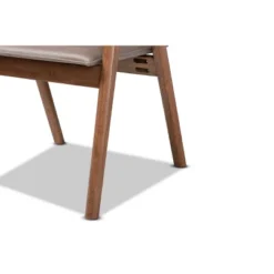 2pc Marcena Leather Upholstered And Wood Dining Chair Set Gray/Walnut Brown - Baxton Studio -Baxton Home Shop GUEST de59545d d1fa 4405 b430 93b6d3c7d102