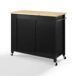 Full Savannah Wood Top Kitchen Island Cart Black/Natural - Crosley -Baxton Home Shop GUEST de76aa45 2671 448f ae79 8f6cdfac2979