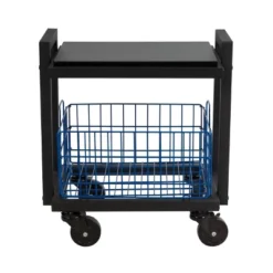 Cart System With Wheels 2 Tier Black - Atlantic -Baxton Home Shop GUEST df1ce02e 4b4c 41fd bac5 2bc2efadfa91