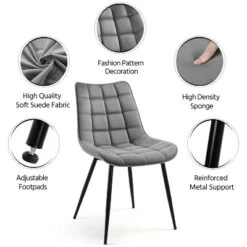 Yaheetech Set Of 2 Dining Kitchen Chairs With Backrest For Kitchen, Gray 8 Yaheetech Set Of 2 Dining Kitchen Chairs With Backrest For Kitchen, Gray -Baxton Home Shop GUEST dfbbe75e 4407 403a 945e 069fc75c3d71