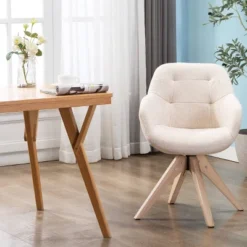 Upholstered Swivel Dining Armchair - Kinwell -Baxton Home Shop GUEST dff0455a 988e 4e31 80d9 8c0eaafcc0e1