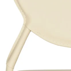 Warner Round Back Leather Side Chair (Set Of 2) - Butter Cream - Safavieh -Baxton Home Shop GUEST e01fd3f7 79c7 4131 855a 3298f95408f6