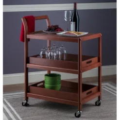 Albert Entertainment Cart Walnut - Winsome -Baxton Home Shop GUEST e10bdc7d 70d5 4189 ba8d 97688c1c994b