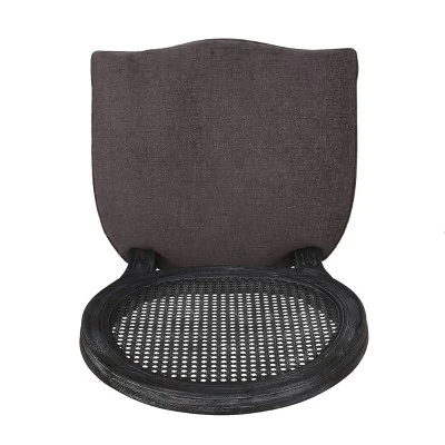 2pk Aquilla French Country Wood And Cane Upholstered Dining Chairs - Christopher Knight Home 8 2pk Aquilla French Country Wood And Cane Upholstered Dining Chairs - Christopher Knight Home - Image 6