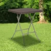 Flash Furniture 1.95-Foot Square Brown Rattan Plastic Folding Table -Baxton Home Shop GUEST e1b6c728 f449 4299 a9bd 43c38ec13726