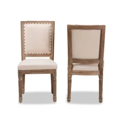 Set Of 2 Louane Fabric Upholstered And Wood Dining Chairs - Baxton Studio -Baxton Home Shop GUEST e250bedd 62ad 4e32 aadc 78c696ba33a7