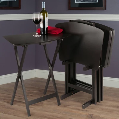 5pc Anila Fan Shape Snack Table Coffee - Winsome 10 5pc Anila Fan Shape Snack Table Coffee - Winsome - Image 8