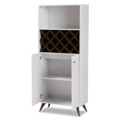 Baxton Studio Serafino And Walnut Finished Wood Wine Cabinet White/Brown - BaxtonStudio -Baxton Home Shop GUEST e3ea39ec 694b 4bbd 9e05 46dcb334a779