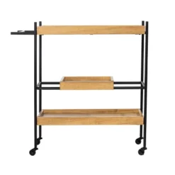 Jengarn Rolling Bar Cart Natural/Black - Aiden Lane 15 Jengarn Rolling Bar Cart Natural/Black - Aiden Lane -Baxton Home Shop GUEST e3ec1868 82d9 41c8 86c8 6250d06b548a