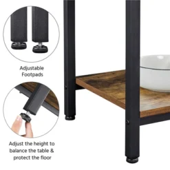 Yaheetech 67.5" H Baker’s Rack With Power Outlet For Kitchen Storage, Rustic Brown -Baxton Home Shop GUEST e508f801 94eb 4bda adf8 b60111602ae9