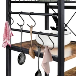 Yaheetech Kitchen Storage Rack With Basket/Hooks/Storage -Baxton Home Shop GUEST e52094f8 2822 4d3b a236 85aaf4ae859b