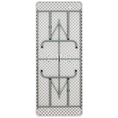 Flash Furniture 6-Foot Height Adjustable Granite White Plastic Folding Table 8 Flash Furniture 6-Foot Height Adjustable Granite White Plastic Folding Table - Image 6