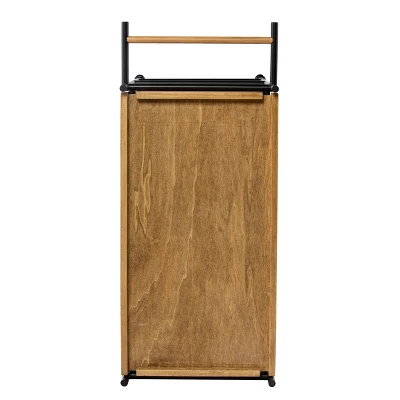 Jengarn Rolling Bar Cart Natural/Black - Aiden Lane 10 Jengarn Rolling Bar Cart Natural/Black - Aiden Lane - Image 8