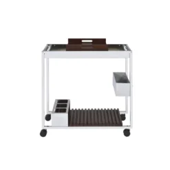 Lisses Serving Cart Chrome - Acme Furniture