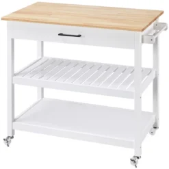 Yaheetech Rolling Kitchen Island Microwave Oven Stand With 3 Shelves And Worktop -Baxton Home Shop GUEST e880f30f 2a81 417d b3a7 fa72aaeeb011