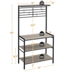 Yaheetech 4-Tier Kitchen Storage Rack With High Display Shelf -Baxton Home Shop GUEST e957dbd1 88ac 403c bf0a 6ba017e41f54