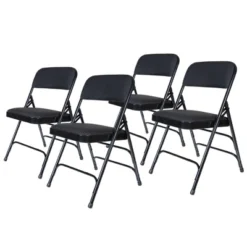 Set Of 4 Deluxe Fabric Padded Triple Brace Folding Chairs - Hampden Furnishings -Baxton Home Shop GUEST e96f9b66 0fe2 4e7b a33d b038491624b3