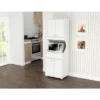 1 Drawer Kitchen/Microwave Storage Cabinet With Open Space White - Inval -Baxton Home Shop GUEST e9a179da 98ce 41ec 869f 7318f0301b30