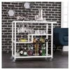 Southern Enterprises Zephs Bar Cart White/Smoky Gray - Holly & Martin -Baxton Home Shop GUEST ea8e3fc8 b162 4cfb aca4 536ad9b7e589
