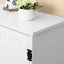 HOMCOM 48.5" Farmhouse Kitchen Pantry, Floor Storage Cabinet, Cupboard Organizer With Adjustable Shelves And 4-Doors For Dining Room 15 HOMCOM 48.5" Farmhouse Kitchen Pantry, Floor Storage Cabinet, Cupboard Organizer With Adjustable Shelves And 4-Doors For Dining Room -Baxton Home Shop GUEST eab188c9 999f 445e 9e88 c81529b74217