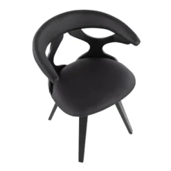 Gardenia PU Leather/Wood Dining Chair Black - LumiSource -Baxton Home Shop GUEST eadd8418 3783 4a5f a396 cf64fb972900
