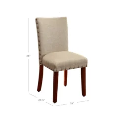 Set Of 2 Classic Parsons Chair With Nailhead Trim - Homepop -Baxton Home Shop GUEST ede2bad5 d1c4 4745 8808 4eb1026efe28
