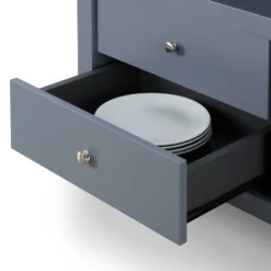 Anson Kitchen Cart Gray - ClickDecor -Baxton Home Shop GUEST ee11790e 0891 466b 9de4 35e404236fd4