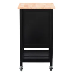 Sage Wood Kitchen Cart Black - CorLiving -Baxton Home Shop GUEST ee1d683b a1bf 4205 b37e d99de0001b3d
