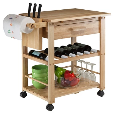 Finland Kitchen Cart Wood/Natural - Winsome 6 Finland Kitchen Cart Wood/Natural - Winsome - Image 4