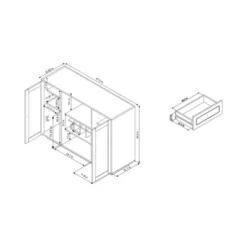 Candie Modern Multi-Storage Dining Buffet With Glass Cabinets Espresso - HOMES: Inside + Out -Baxton Home Shop GUEST f00af2c4 0036 4c1d 8ca2 55aa2c707d7e