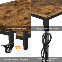 Yaheetech 3-Tier Kitchen Island Rolling Cart With Shelves For Dining Room -Baxton Home Shop GUEST f0767887 10a3 4cdc a7e3 79b0582f4bdf