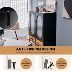 Costway Kitchen Storage Cabinet Freestanding Buffet Sideboard W/ 2 Glass Doors & Drawers 17 Costway Kitchen Storage Cabinet Freestanding Buffet Sideboard W/ 2 Glass Doors & Drawers -Baxton Home Shop GUEST f0a0d8eb 7d96 40e3 aba9 3a8a777ae3ab