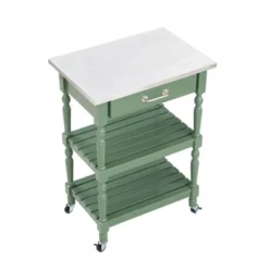 Carolina Kitchen Cart With Stainless Steel Top Green - Boraam -Baxton Home Shop GUEST f0a700ef b9cc 4e33 b7b8 dedddd005809