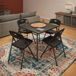 Cosco 4pk Double Braced Indoor/Outdoor Solid Resin Plastic Folding Chairs