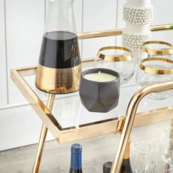 Dorset Bar Cart Bright Gold - Angelo : Home