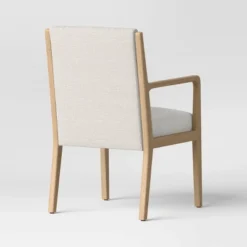 Esters Wood Arm Dining Chair Cream/Natural Wood - Threshold™ -Baxton Home Shop GUEST f34c8f13 0a96 4cd0 bd26 c14782ac8737