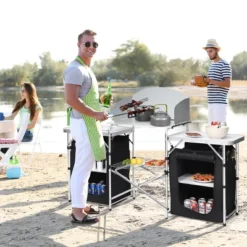 Costway Folding Portable Aluminum Camping Grill Table W/ Storage Organizer Windscreen Black 12 Costway Folding Portable Aluminum Camping Grill Table W/ Storage Organizer Windscreen Black -Baxton Home Shop GUEST f3c98e45 64cc 4a6c a143 d2011a307e1c