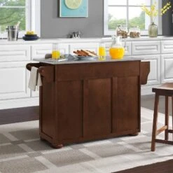 Eleanor Stainless Steel Top Kitchen Island Mahogany/Stainless Steel - Crosley -Baxton Home Shop GUEST f3cde915 5086 48c5 9e10 ed1c6dc3a7f7